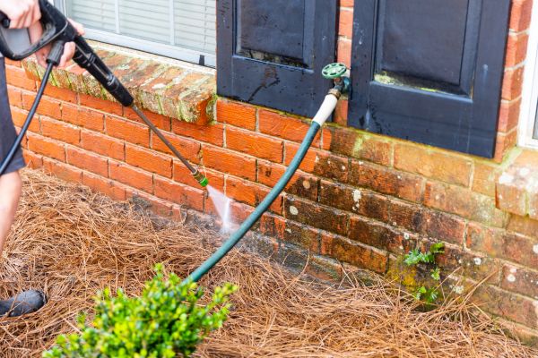 Brick Home Power Washing in Owings Mills
